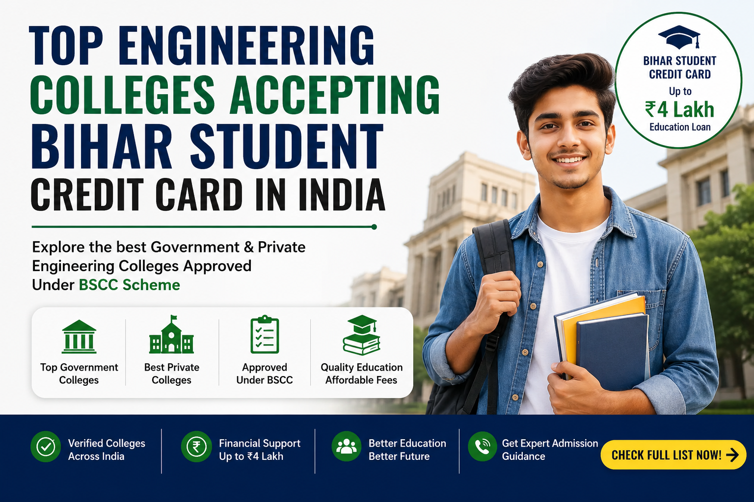 Top Engineering Colleges Accepting Bihar Student Credit Card in India