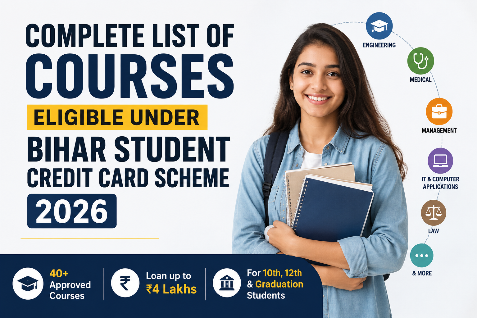 Complete List of Courses Eligible Under Bihar Student Credit Card Scheme 2026