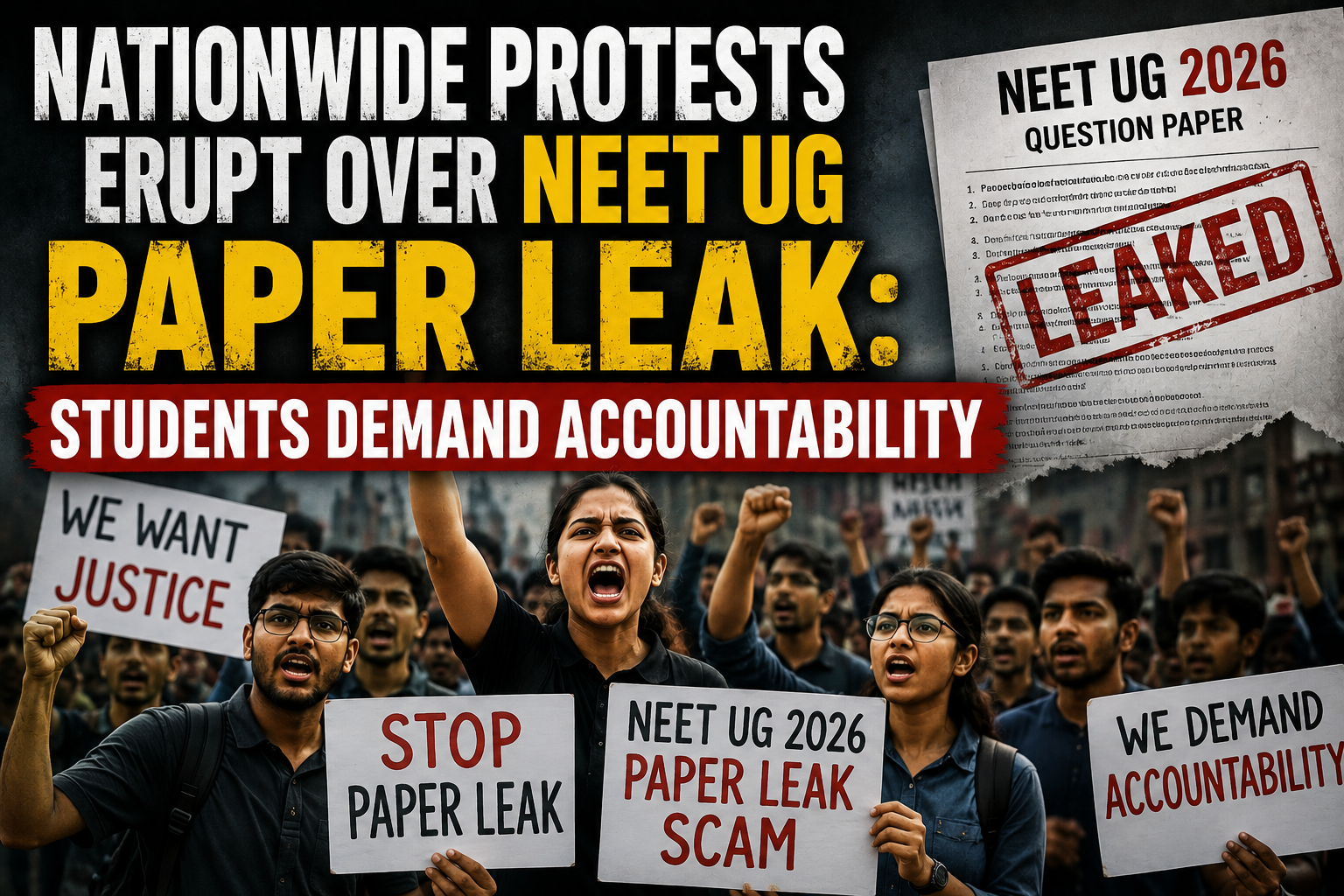 Nationwide Protests Erupt Over NEET UG Paper Leak: Students Demand Accountability